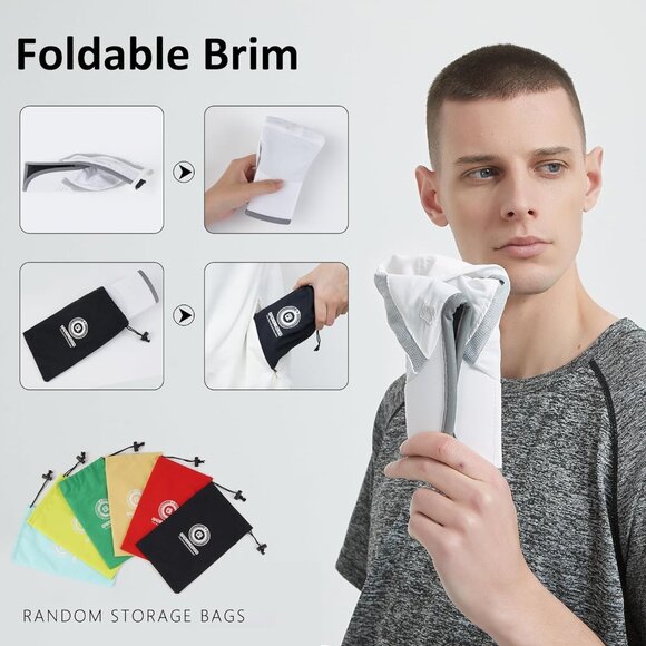 Reflective Folding Outdoor Hat Unstructured Design UPF 50+ Sun Protection Hats - Picture 5 of 6